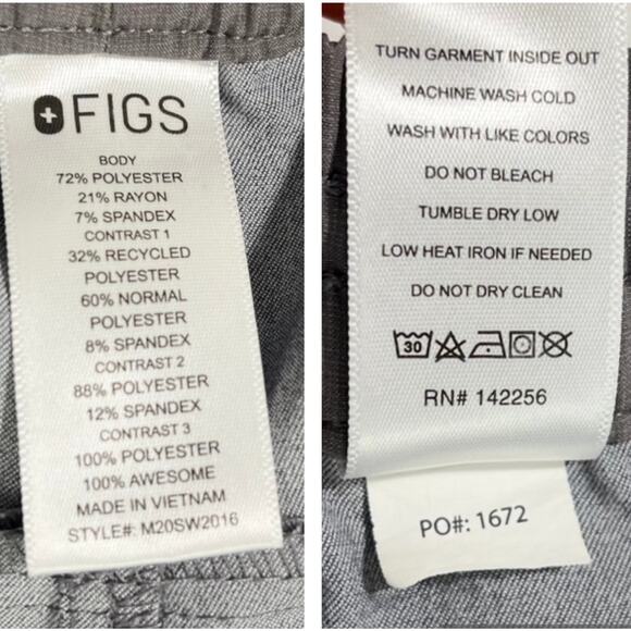 Figs Scrub Set Graphite Gray Mens Small 
Chisec Top Pants Slim Style# M2OSW2016 - Picture 7 of 16